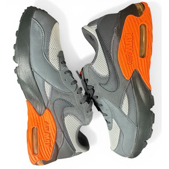 Nike Air Max Excee Gray Orange Men Size 11.5 Great Condition